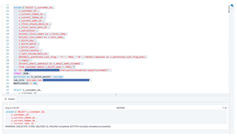 redshift unload partition by.